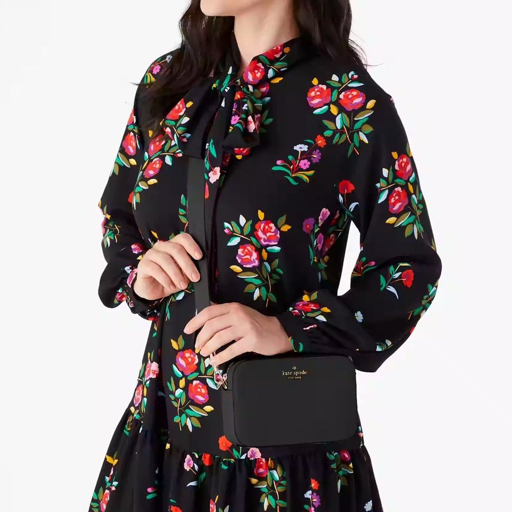NWT Kate Spade Madison Saffiano Leather Mini Camera Crossbody Bag Black KC584 - Picture 9 of 9